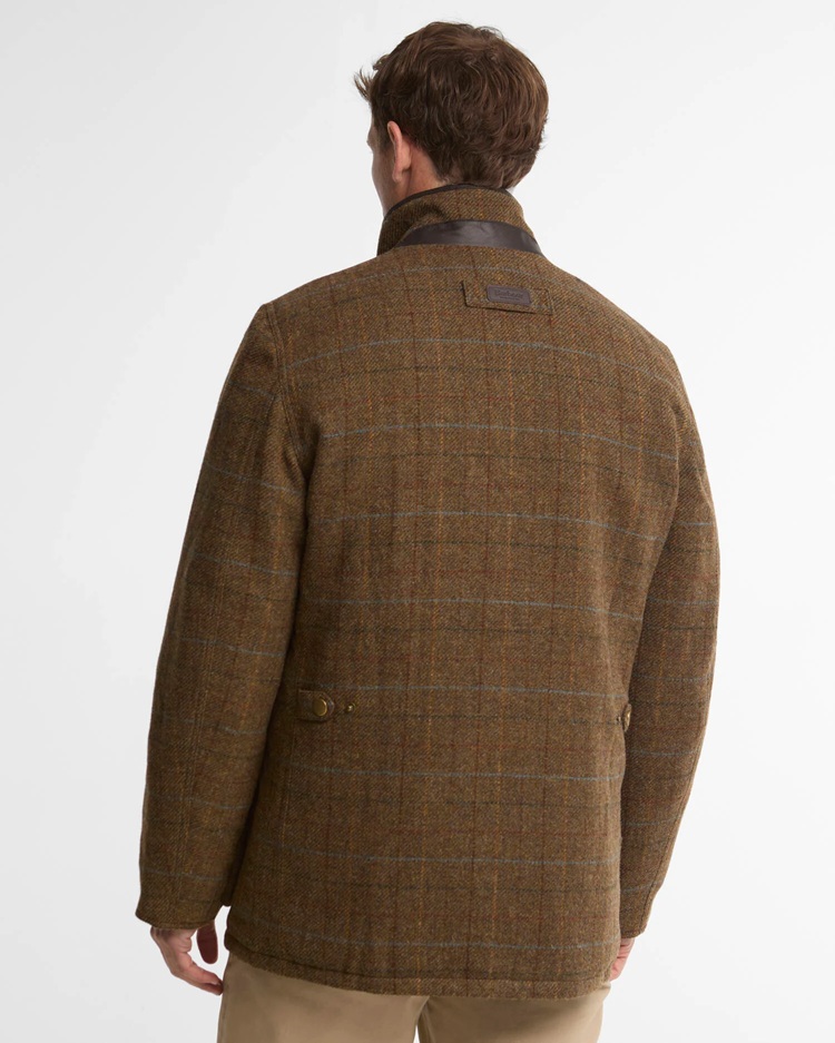 Barbour Hereford Tweed Wool Jacket Moss Green
