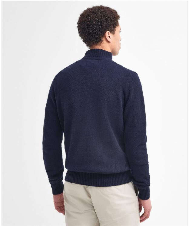 Barbour Essential Lambswool Half Zip Sweater Navy