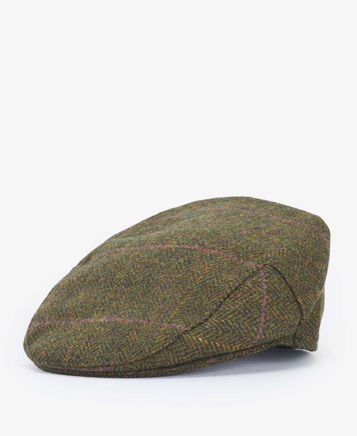 Barbour Crieff Cap Olive Olive Purple