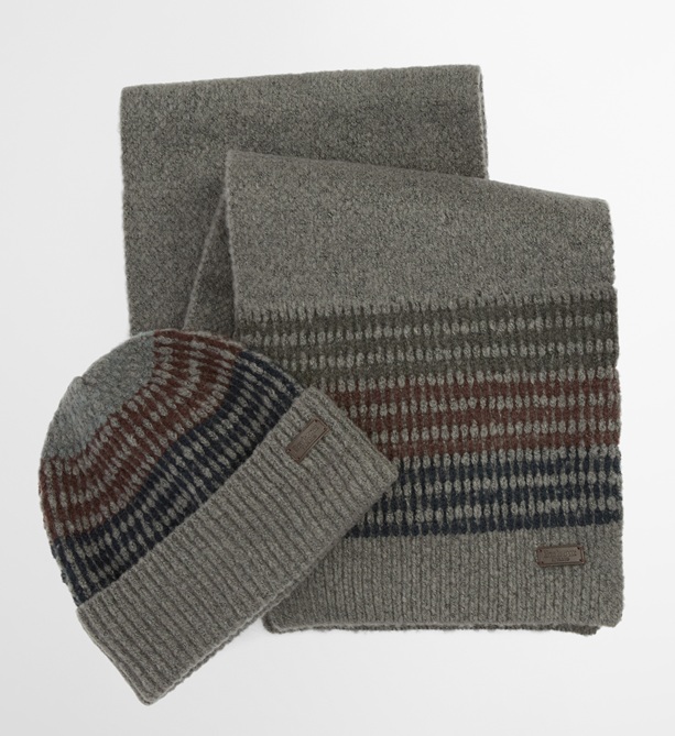 Barbour Branton Beanie & Scarf Gift Set