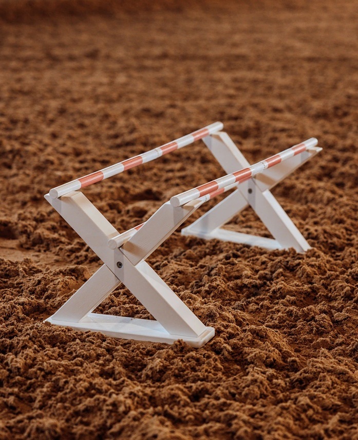 Hobby Horse Jump Poles - White/Pink