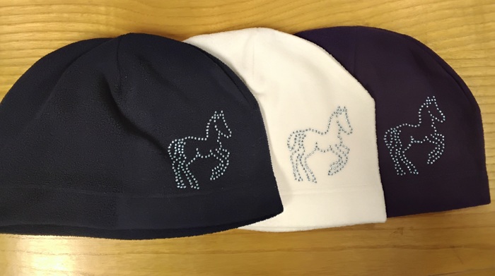 Cavalliera Fleece Cap with Equine Dots