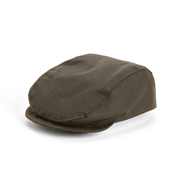 Barbour Dog Wax Flat Cap Olive