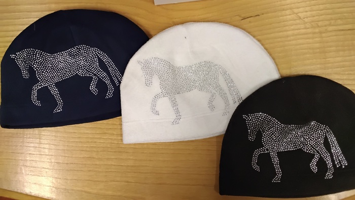 Cavalliera Fleece Cap with Equine Dots