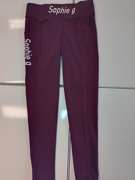 Sophie G Girl's Riding Tights Plum