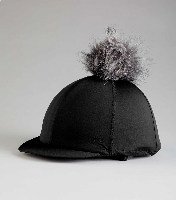 Premier Equine Hat Silk with Detachable Faux Fur Pom Pom Ass Colours
