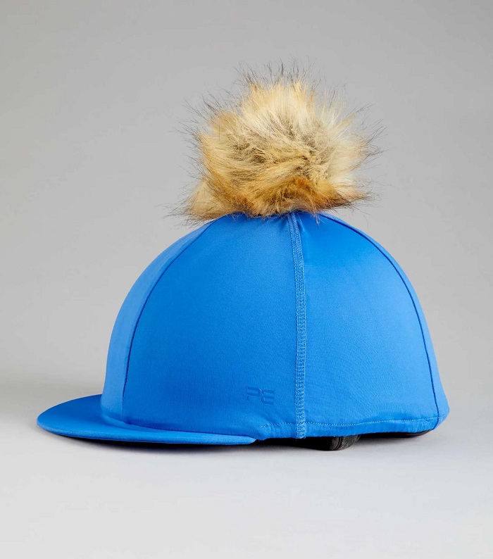 Premier Equine Hat Silk with Detachable Faux Fur Pom Pom Ass Colours
